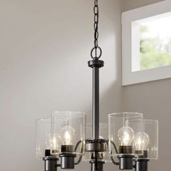 Brand new 5 light rubbed bronze chandelier
