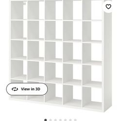 5x5 white kallax, shelf only