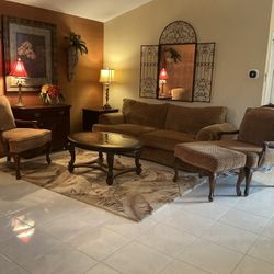 Couch, 2 Chairs, Ottoman Only