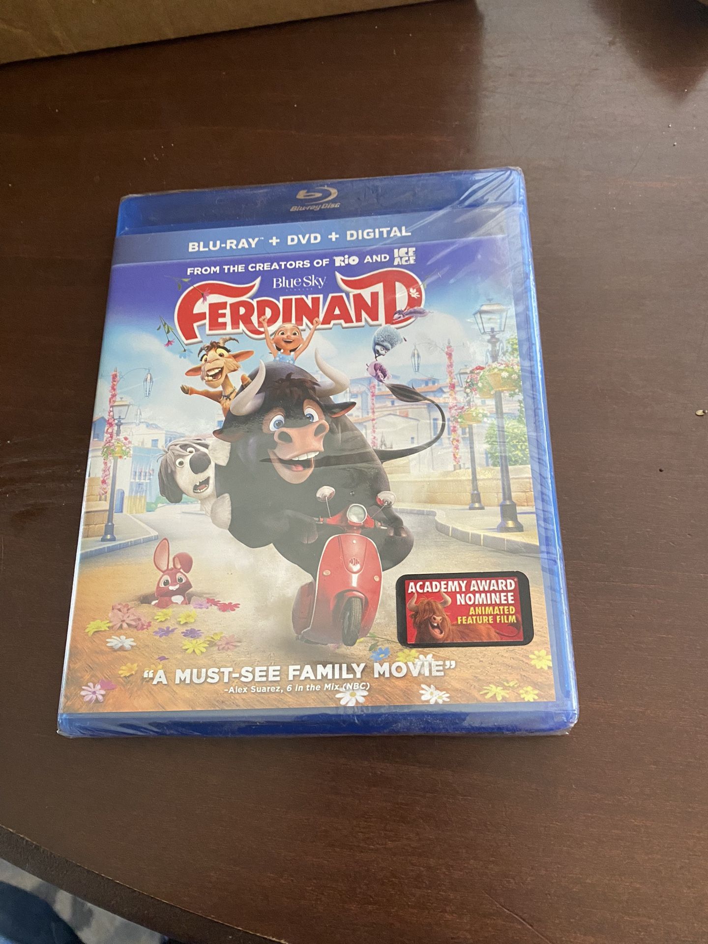 Ferdinand Blu-Ray DVD Digital A Must See Family Movie New Factory Sealed