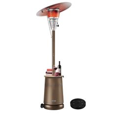 Y148-50,000 BTU Patio Heater for Outdoor Use With Adjustable Heat Focusing Top, Propane Patio Heater with Wheels, Stainless Steel Burner for Porch Gar
