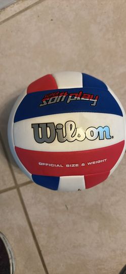 Wilson Super Soft Volleyball Official Size and Weight Red, white and Blue