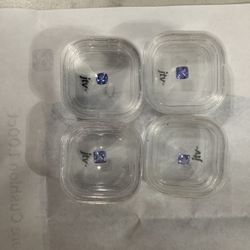 4-Tanzanite 6 mm² cushion one carat each