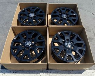 17” oem toyota tacoma factory wheels gloss black 17 inch gloss black rims tacoma powder coat exchange