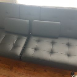 black sofa $90 each 2 for $170