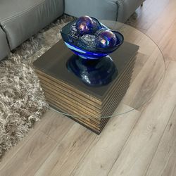 Coffee Table Small Round Glass