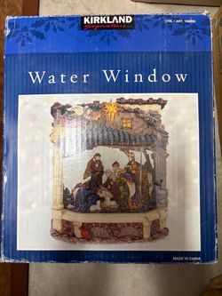 Kirkland Signature Christmas Nativity Water Window