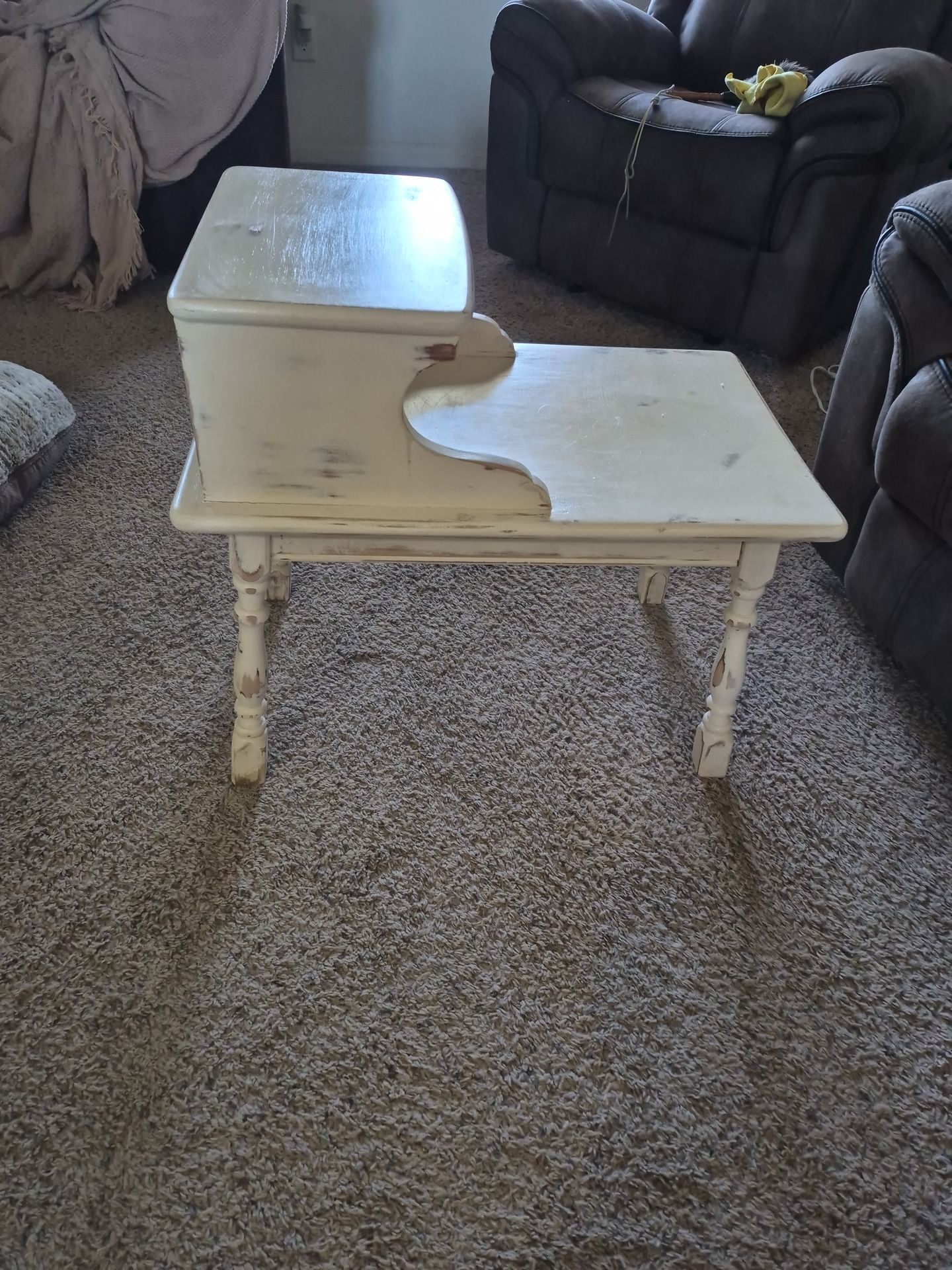 Distressed end table