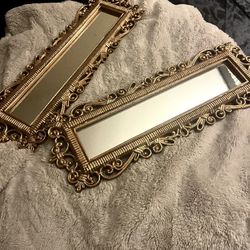 Antique Mirror Set, Victorian Mirrors, Gold Mirrors, Gold Home Decor