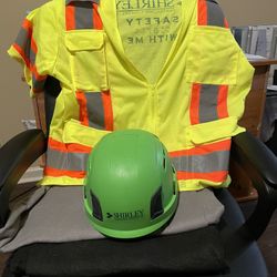 Hard Hat And Safety Vest 