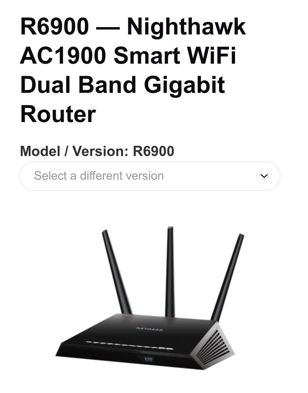 Netgear Smart Wifi Router -Nighthawk AC1900