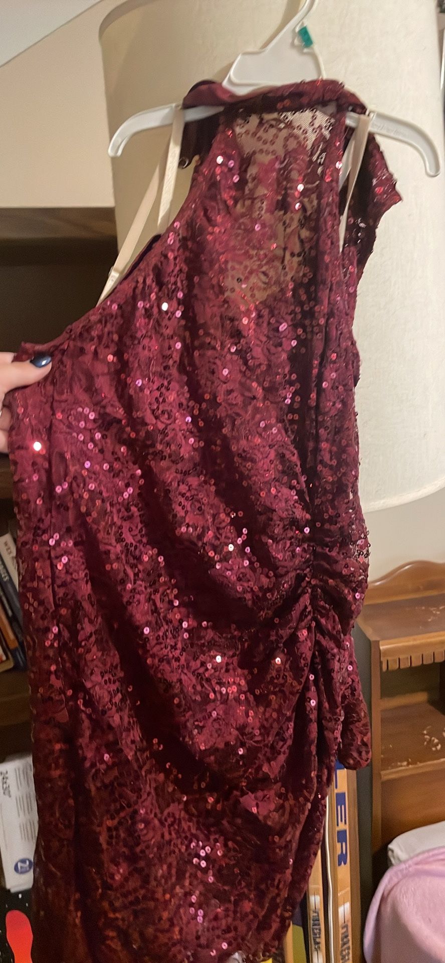 Red Sequin Dance/Figure Skating Dress