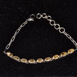 Brazilian Citrine Chain Bracelet