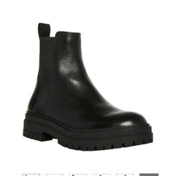 Steve Madden Ladies Leather Gore Chelsea Boots 
