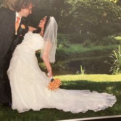 Gorgeous Couture Wedding Gown Size 10