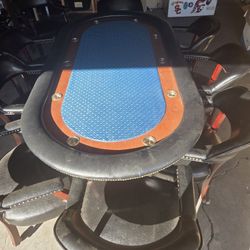 Poker table.