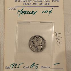 1935 Mercury Dime Silver 