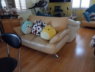 Genuine Leather Loveseat Couch