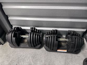 adjustable selectorized dumbbells from 5 to 40  kg