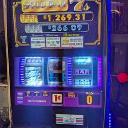 IGT S3000 Gold Bar 7's Slot Machine With TITO