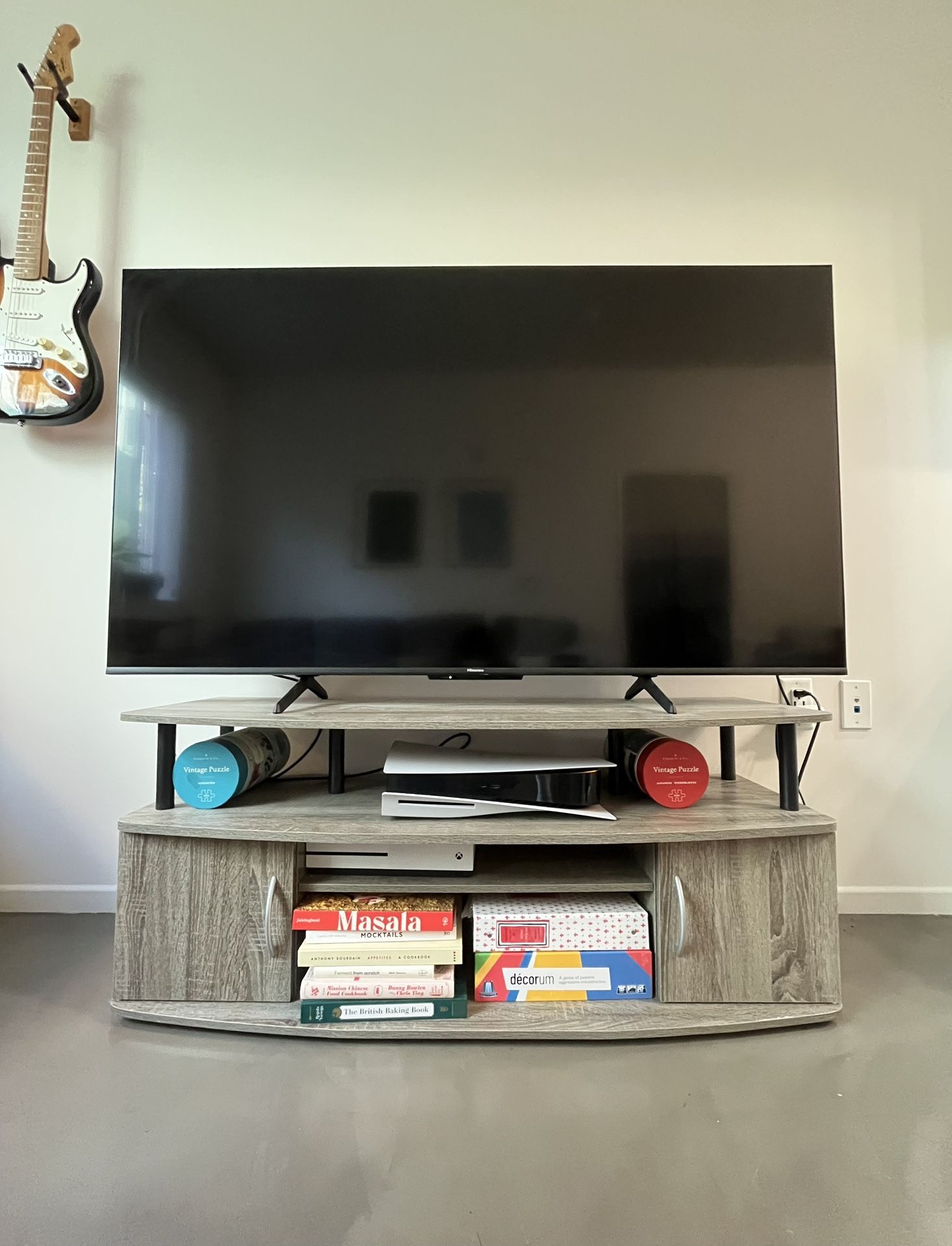 Gray Media Cabinet