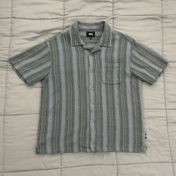 Stüssy Waffle Stripe Shirt Small NWOT