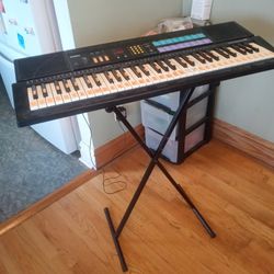 Vintage Casio Ctk-540 Electronic Keyboard With Adapter And Stand, Cross Posted, North Riverside 
