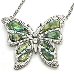 Abalone Butterfly Necklace 