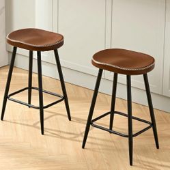 Bar Stools Set of 2, Modern 24" Counter Height Bar Stools