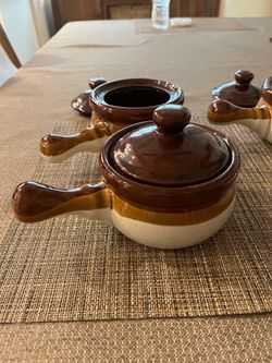 Covered Soup Crocks