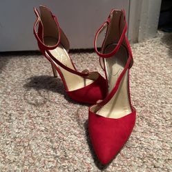 Red Jessica Simpson Heels Size 8.5