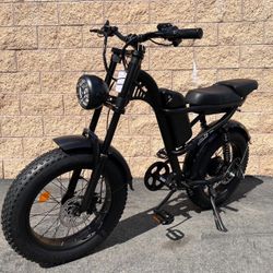New! 1000 W, Electric Bike, 30 Mph, Full, Suspension, Black, Fat Tire, Free Delivery 🚚 + Lock 🔐! 
