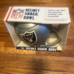 NFL Official Raiders Helmet Snack Bowl