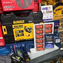 20v DeWalt 2-spot + Criss Line Laser, Green Line, 165ft W/detector,  Kit, Battery, Charger And Hardcase, New, Financing Available.