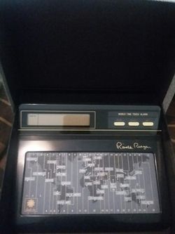 Vintage Ronald Reagan World Time Touch Alarm Clock