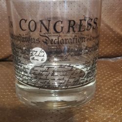 Brand New 10oz. Whiskey Glass - Declaration Of Independence