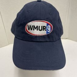 WMUR 9 NEW HAMPSHIRE NEWS WEATHER NH StrapBack Hat Cap NEWSCASTER - RARE - BLUE