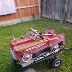 (Trade For Another Pedal Car) Vontage Fire Truck Pedal Car No.9 
