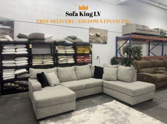 Free Delivery* Like New Gray Sectional Sofa!