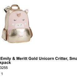 The Emily & Meritt Gold Kitty Kids Backpack
