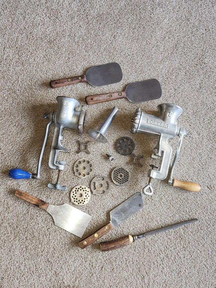 BEST MADE # 25 and PORKERT # 8 Meat Grinders