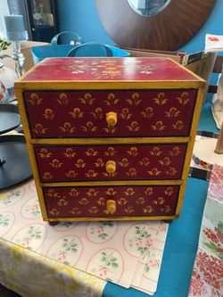 Small Wooden 3 drawer Storage chest