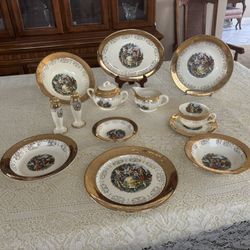 Martha & George Washington 22K Gold China