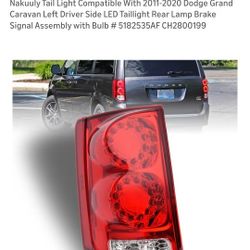 Drivers Side Tail Ligjt Dodge Grand Caravan 2011-2020
