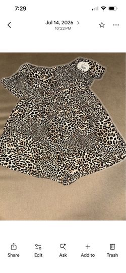Leopard Print shorts romper