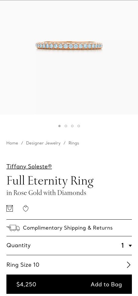 Tiffany Soleste Full Eternity Band in Rose Gold