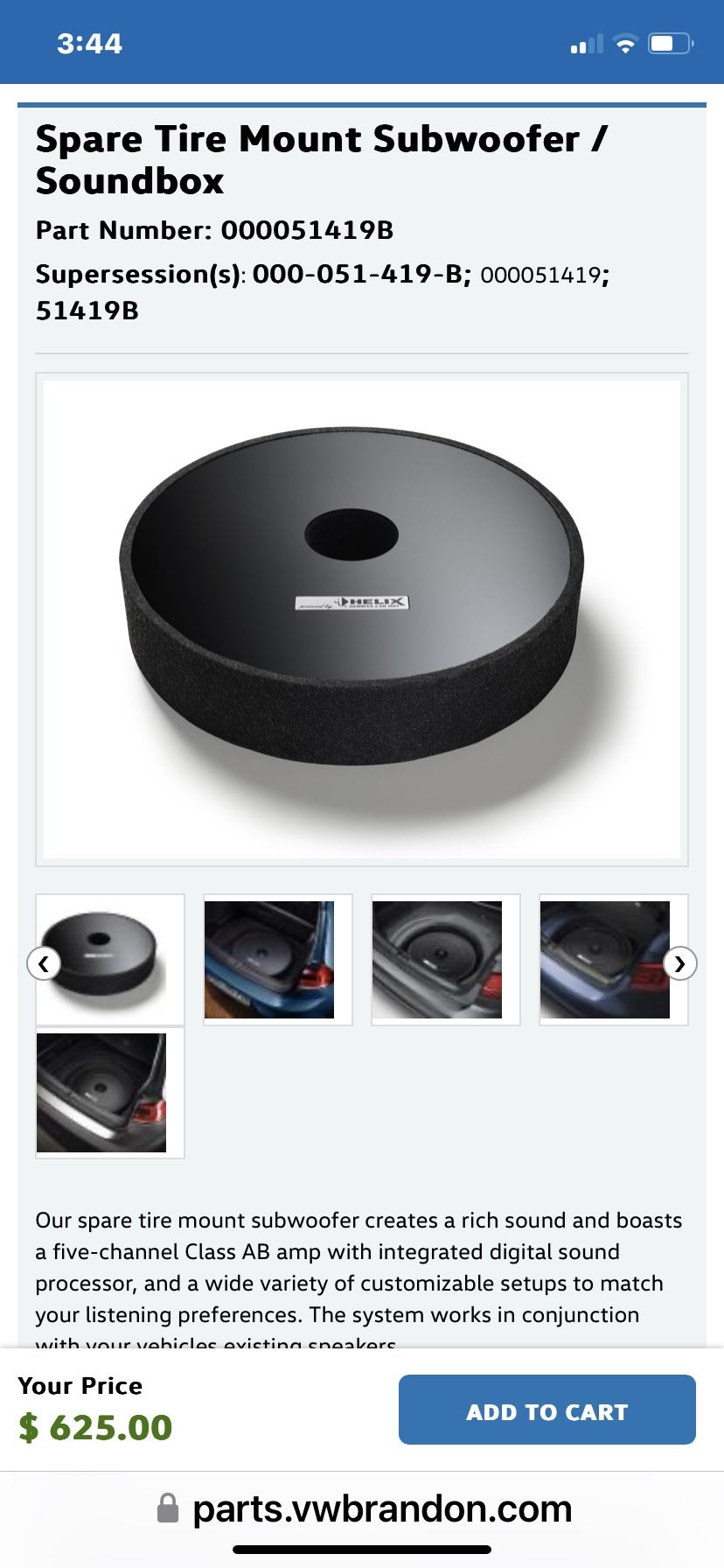 Helix Vw Subwoofer
