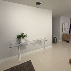 Acrylic Entryway Table 