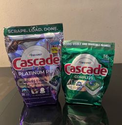 Cascade dishwasher detergents packs