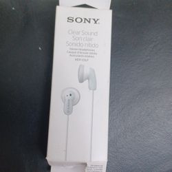 Sony Clear Sound Stereo Wired Earbuds Headphones White